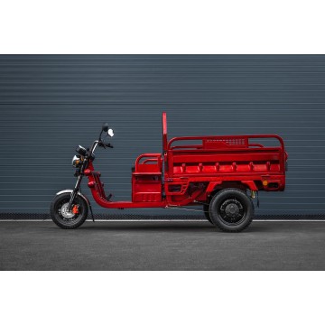 Elektrická nákladní tříkolka s kabinou Leramotors Cargo G1 1000W - Tuk Tuk Červená