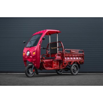 Elektrická nákladní tříkolka s kabinou Leramotors Cargo G1 1000W - Tuk Tuk Červená