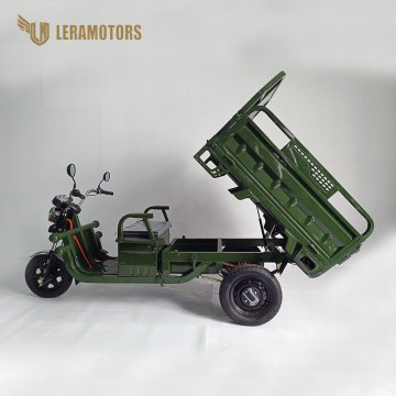 Elektrická nákladní tříkolka s kabinou Leramotors Cargo G1 1000W - Tuk Tuk Zelená