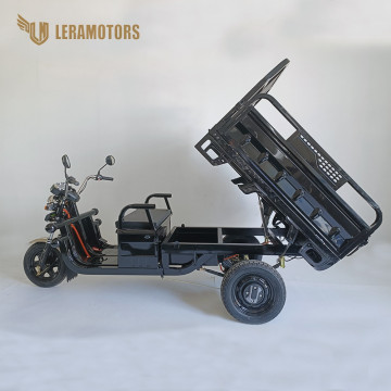 Elektrická nákladní tříkolka s kabinou Leramotors Cargo G1 1000W - Tuk Tuk Černá