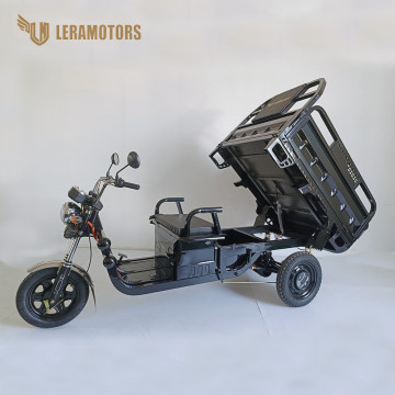 Elektrická nákladní tříkolka s kabinou Leramotors Cargo G1 1000W - Tuk Tuk Černá
