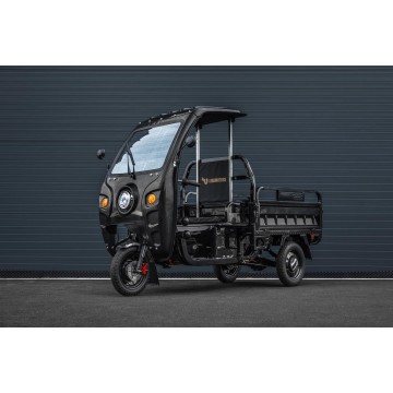 Elektrická nákladní tříkolka s kabinou Leramotors Cargo G1 1000W - Tuk Tuk Černá