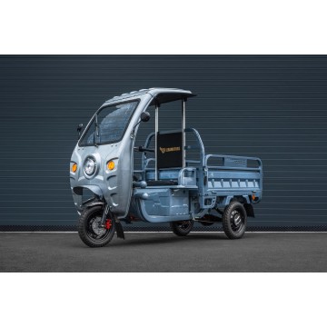 Elektrická nákladní tříkolka s kabinou Leramotors Cargo G1 1000W - Tuk Tuk Šedá