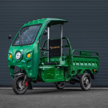 Elektrická nákladní tříkolka s kabinou Leramotors Cargo G1 1000W - Tuk Tuk Zelená